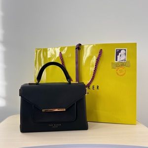 Ted Baker Black and Gold Purse - Top Handle